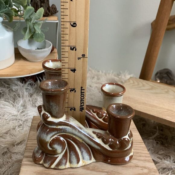 Vintage Frankoma Pottery 304 Candleholders *Note Not A Matching Pair - Picture 13 of 17